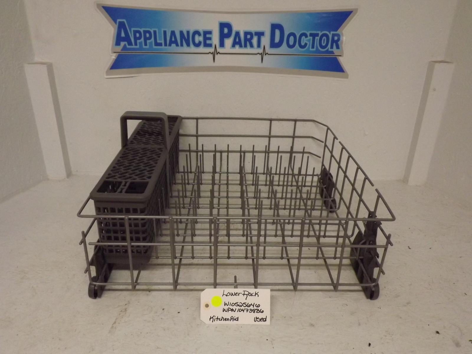KitchenAid Dishwasher W10525646 WPW10473836 Lower Rack Used KitchenAid Dishwasher W10525646 WPW10473836 Lower Rack Used